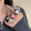 Geometric Insect Drip Oil Ring Korean Fashion Beetle Painting Ring Minority Design Jewelry Accessories Chunky Enamel Ring Gift