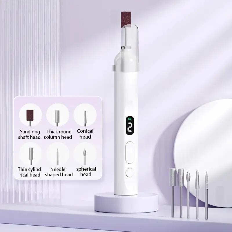 

Professional Manicure Pedicure Kit Cordless Electric Nail File Set Nail Drill Machine Hand Foot Care Tool for Grind Trim Polish білий