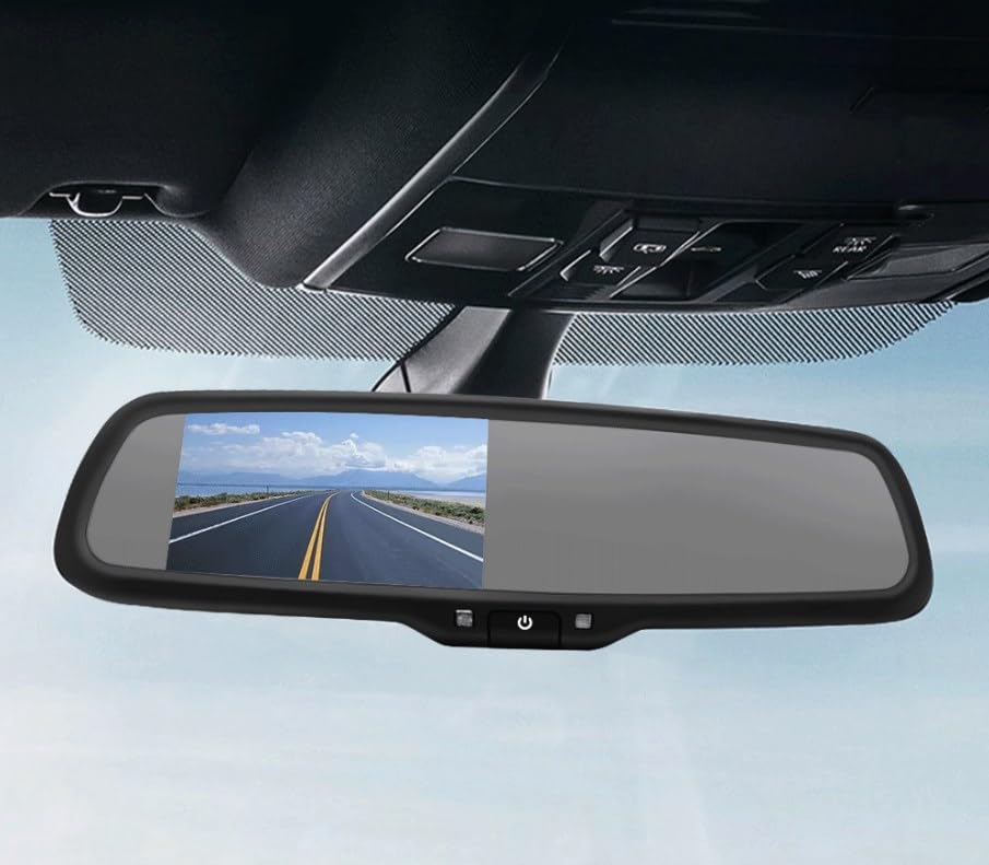 Atyhao Rearview Mirror Monitor Digital Inner Mirror Digital Inner Mirror Backup Camera Rear View Recorder Car Rearview Mirror Monitor 2 Channels Auto