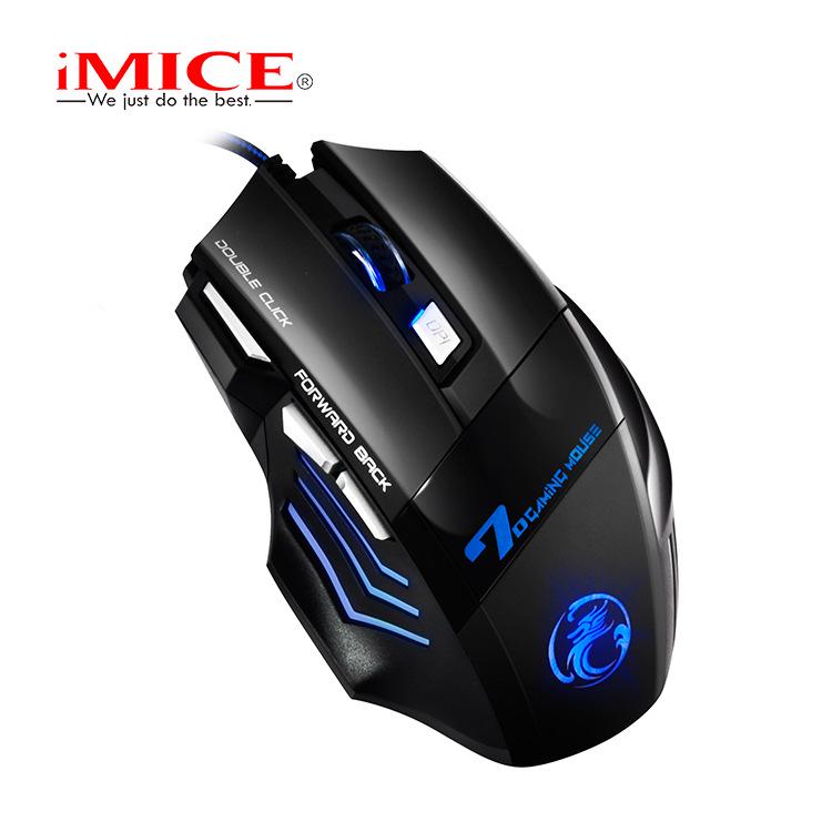 iMICE 7-Key Colorful Breathing Light Gaming Mouse for Desktop and Laptop