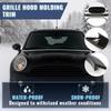 PIT66 Front Grille Hood Molding Trim Moulding, Compatible with 2007-2015 Mini Cooper R55 R56 R58 R59 (NOT fit S) Black #51132751040#MC1235100