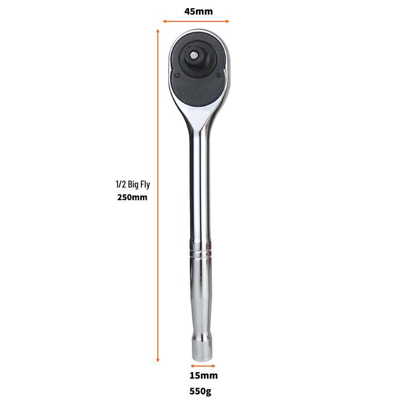 Set cheie clichet rapid reversibil (24 de dinti) – Mărimi 1/2", 3/8", 1/4" pentru Reparații Auto