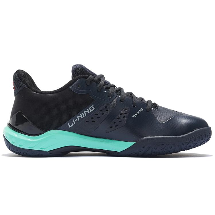 New LiNing Cloud Thunder Cushioned Slip Resistant Abrasion Resistant Breathable Low Top Badminton Shoes Unisex Black AYAS028-5