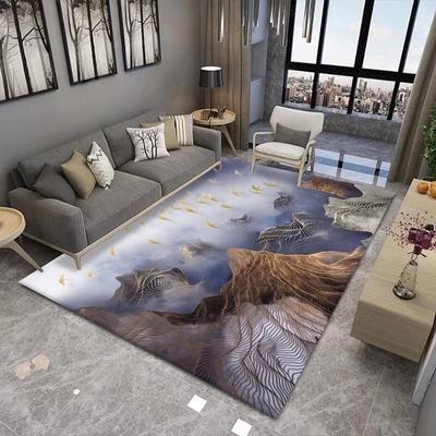 Simple Printed Carpet Chinese Floor Mat Living Room Bedroom Bathroom Tea Table Large Bed Mat Home Carpet