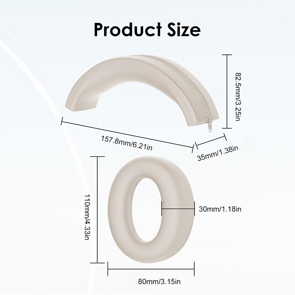 Silicone Headband EarPads Protective Case Waterproof Earpads Headbeam Sleeve Scratch Proof for Anker Soundcore Life Q20i Headset
