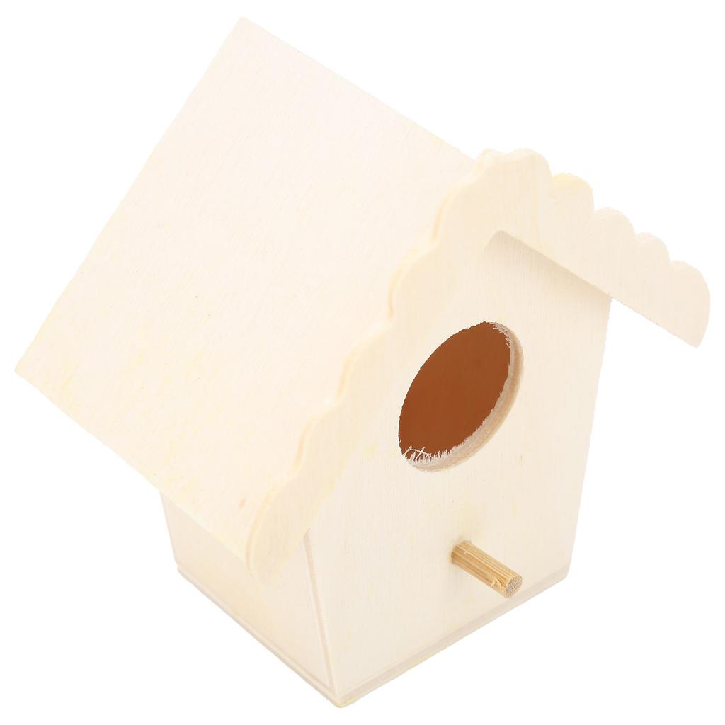 DIY Wooden Birdhouse Handmade Wooden Birdhouse Pure Natural Composite DIY for Home for Indoor Decoration for Outdoor Gardening