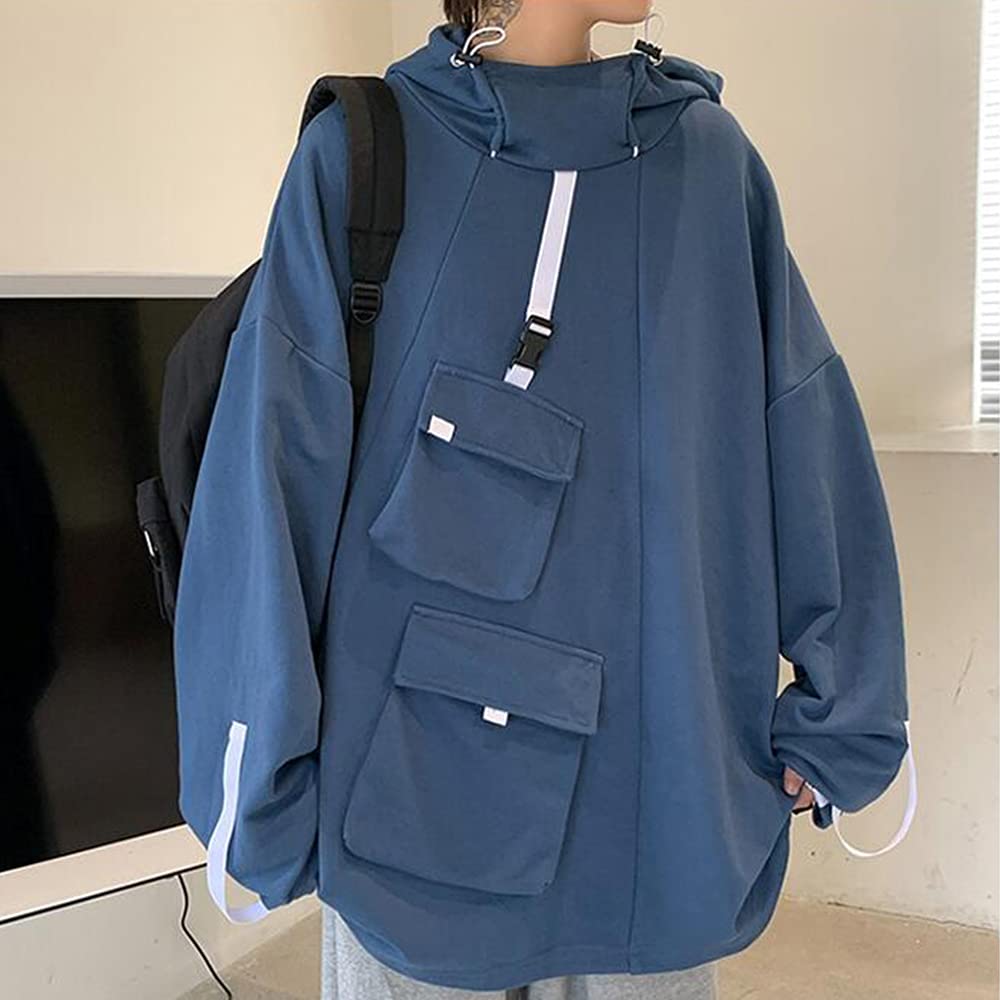 Plus Size Long Solid Korean Loose [foveitaa] Men's Hoodie, Sleeve, Fall/Winter Sweatshirt, Casual, Stylish, Streetwear, Color, Style, Soft, Fit,