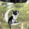 Juletrepynt 2D tegneserie Katt Hund Ape-anheng Dobbeltsidig trykk Akryldekorasjon for trebilryggsekk