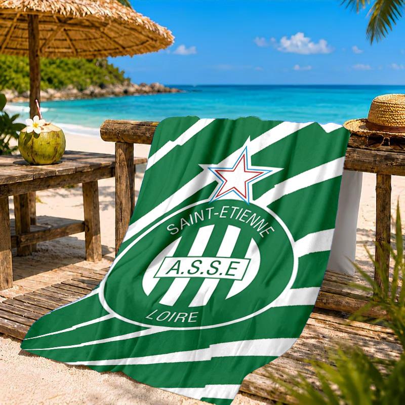 Asciugamano da Spiaggia Asse Saint-etienne Crest, Asciugatura Rapida, Facile da Curare, Adatto Sia per il Fitness che per le Vacanze al Mare, Essenziale per lo Sport