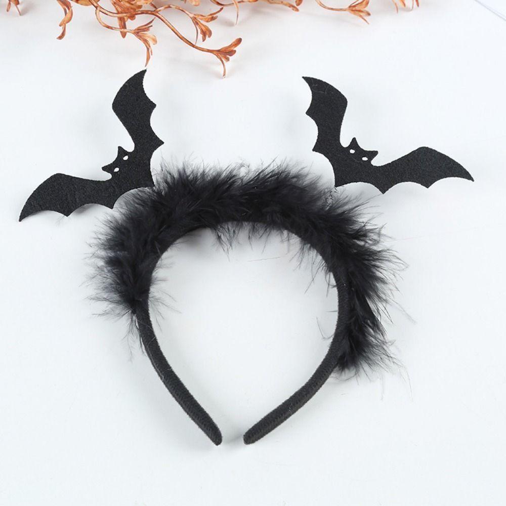 Funny Halloween Headband Creative Plush Hair Bands Bat Hair Hoop Cosplay