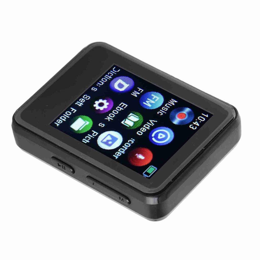 MP3 Player HiFi Stereo Sound Bluetooth 5.0 Built in Speaker FM Radio Electric Book Alarm Clock Digit