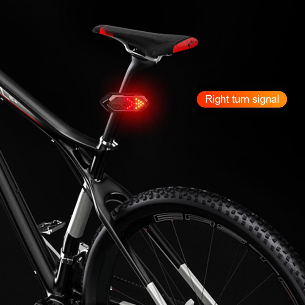 Wireless Bike Horn Alarm with Turn Signals USB Rechargeable Warning Cycling Lighting for Night Riding Bike Tail Lights