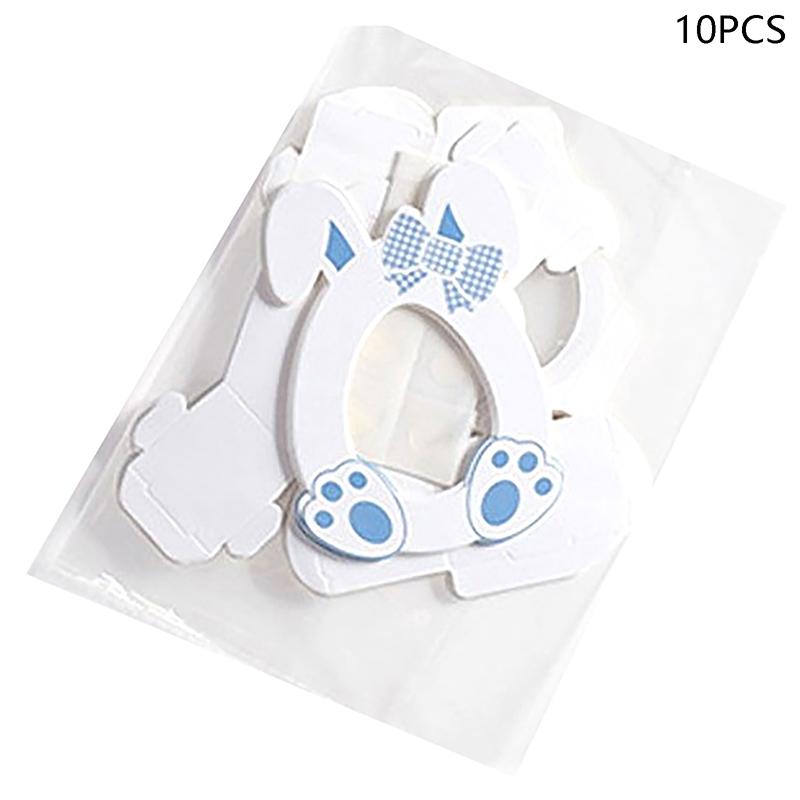 

10 шт. День Народження Baby Shower Пасхальна вечірка Прикраси Мила Пасхальна Тема Паперові Коробки Цукерок Яйце Кролячі Вушка Подарункові Пакувальні Сумки Для Дітей синій