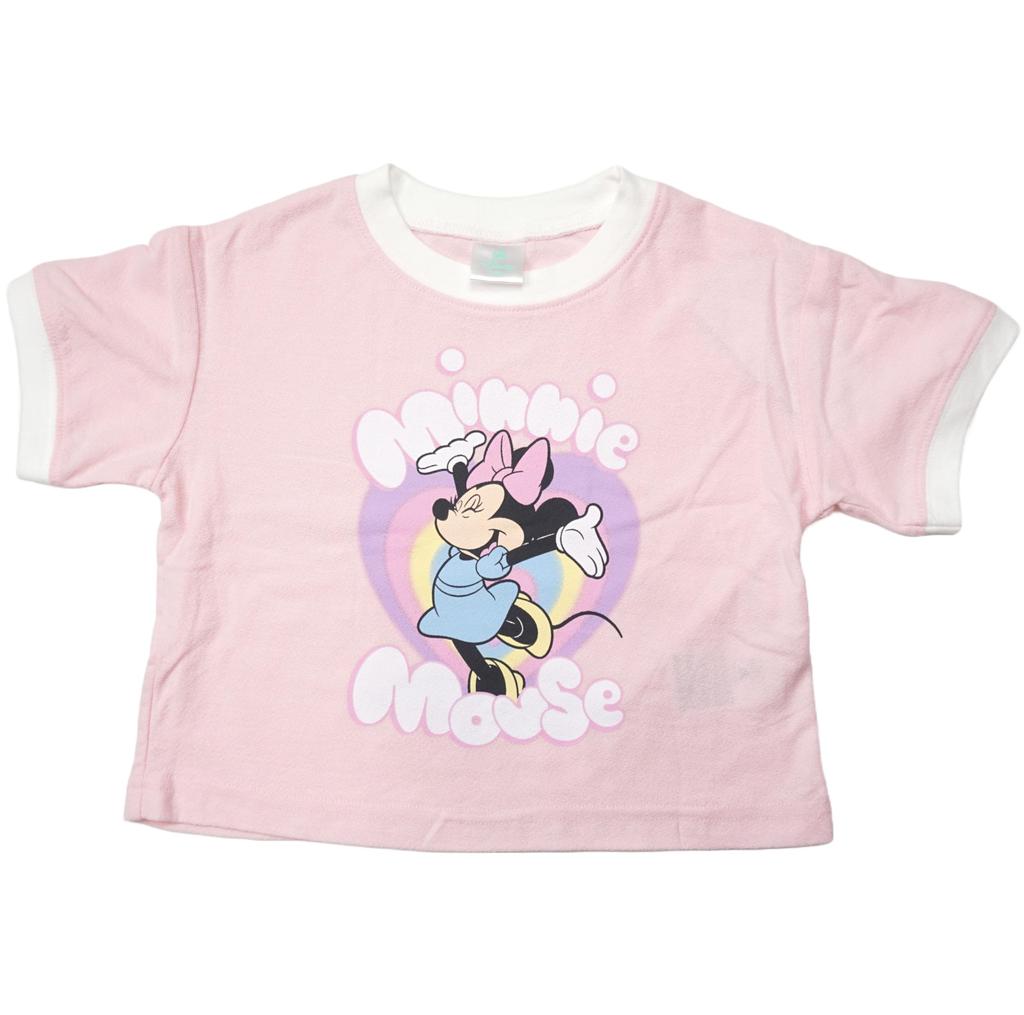 Takihyo Disney Minnie Mouse Pajama Short Sleeves Baby Size 90 Set, Roomwear, Pear-Textured, + 6-Length Pajamas, Pink, (Product Code 215102712)