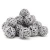 20Pcs Rattan Balls for Garden Wedding Party Christmas Decoration(Silver)