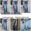 2023 European & American Women's Commuting Light Blue Washed Cotton Jeans