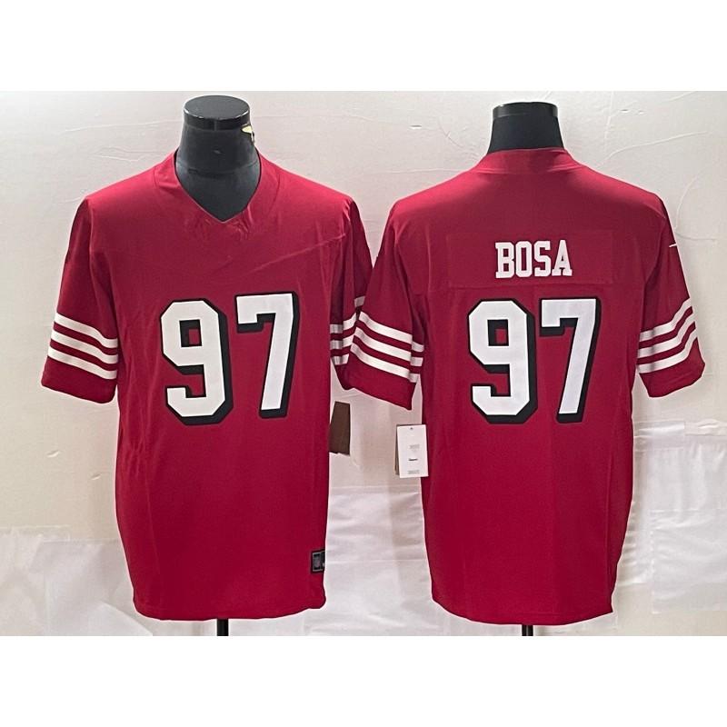 Mens Retro American Football Jersey 49ers 85 97 Bosa 23 13 Purdy Sports Shirt