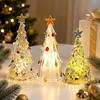 Christmas Tree Night Light Glow In The Dark Crystal Christmas Tree Lamp Christmas Desktop Ornaments Xmas Navidad Decoration