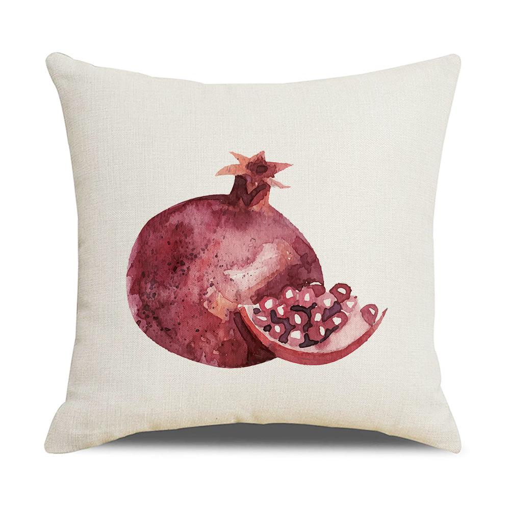 Nordic New Home Simple Plant Flower Series Linen Pillow Cover Square Sofa Cushion Cover