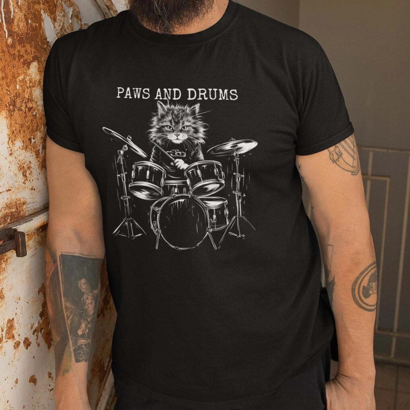Cat Drums T-shirt L