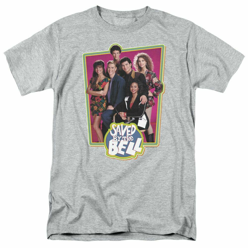 26 Saved By The Bell Saved Cast T Shirt Mens Licensed Classic TV Tee Sport Grey Unisex T-Shirt XL