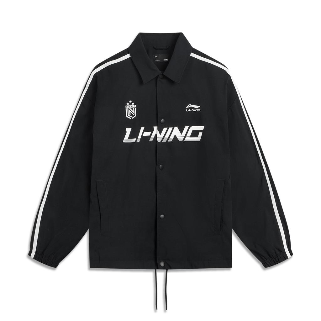 Li-Ning Sports Lifestyle Series Minimalist Versatile Letter Stripe Brand Logo Polo Casual Loose Jacket Unisex Jacket AJDV275-6