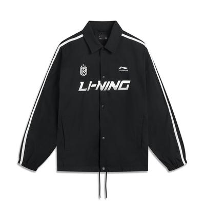 Li-Ning Série Estilo de Vida Esportivo Minimalista Versátil Listra de Letra Logotipo da Marca Polo Casual Solta Jaqueta Unissex Jaqueta AJDV275-6