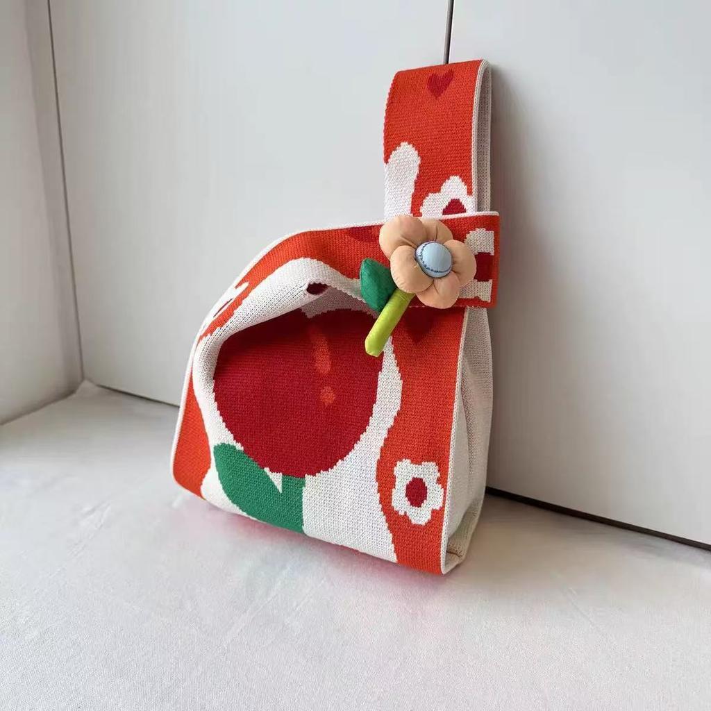 High quality thickened birthday banquet baby gift bag knitted bag gift woven bag handbag tote bag women's bag
