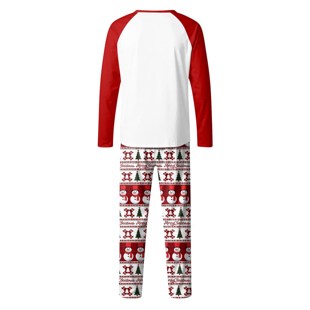 Family Matching Print Sets Pajamas Loungewear Outfits Family Matching Long Sleeve Tops+Pants Set