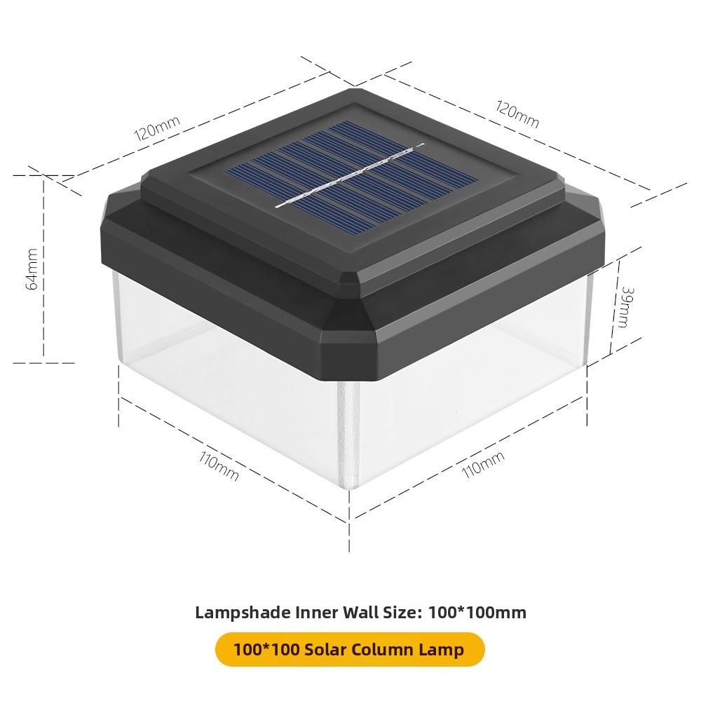 Solar Powered Solar LED Post Cap Light IP65 Waterproof Garden Lighting Outdoor Fence Lighting