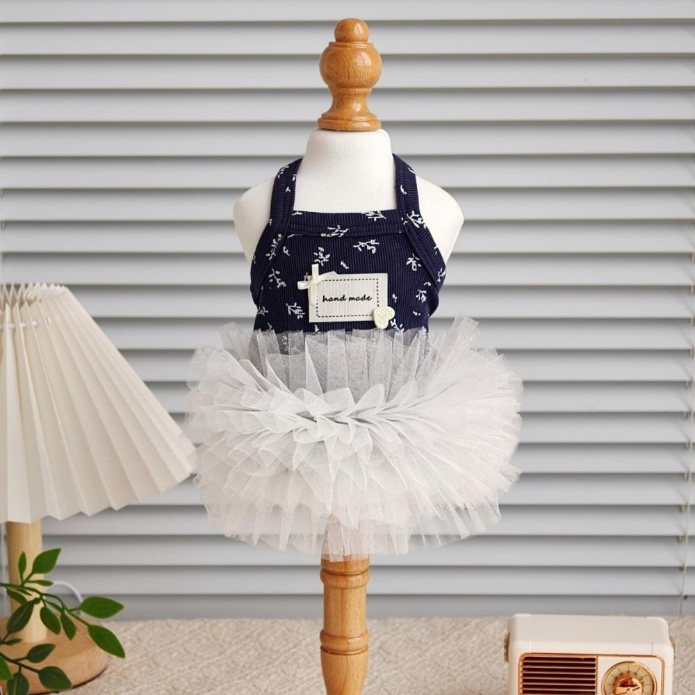 Small Flowers Puppy Tutu Dress Korean Style Pet Apparel New Dog Princess Dress for Kittens