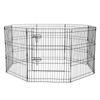 Dog Playpen 8 Panels Foldable Metal Dog Exercise Pen with Bottom Pad 30"H