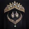Sophisticated Wedding Jewelry Ensembles with Clear Rhinestones Necklace and Stylish Earrings Fashion Accessory