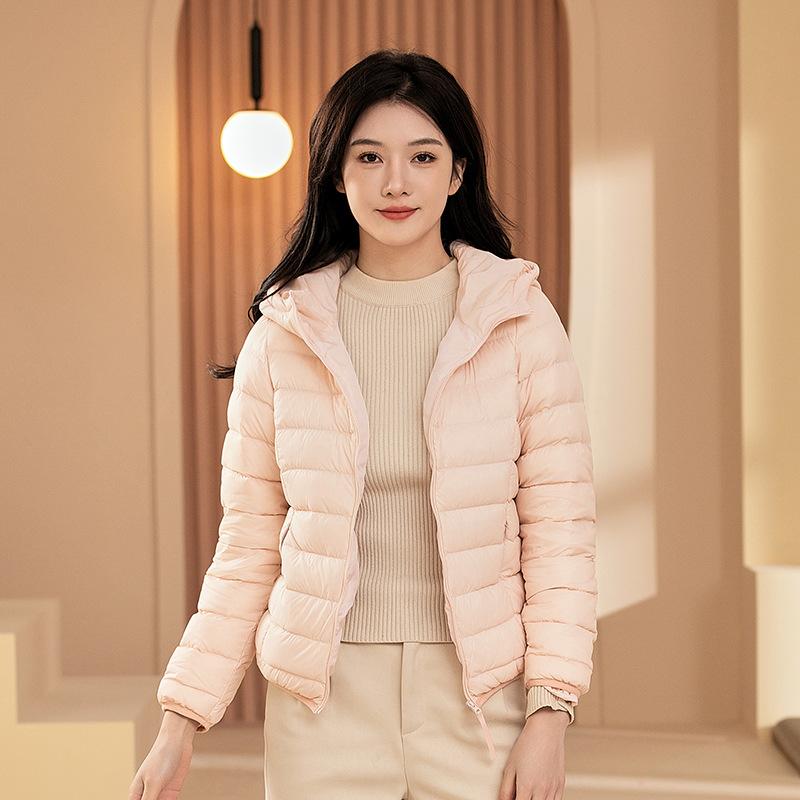 Down Jacket Women's High-end New Short Light and Thin Thickened Warm Slim Duck Down Fashion Coat