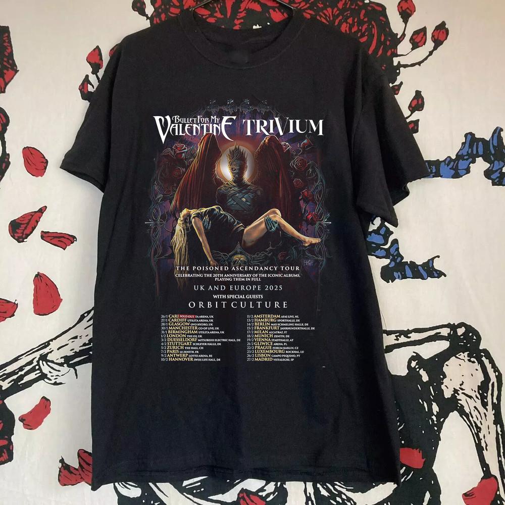 

Bullet for my Valentine European Tour With Trivium T Shirt Size S-4XL 4XL