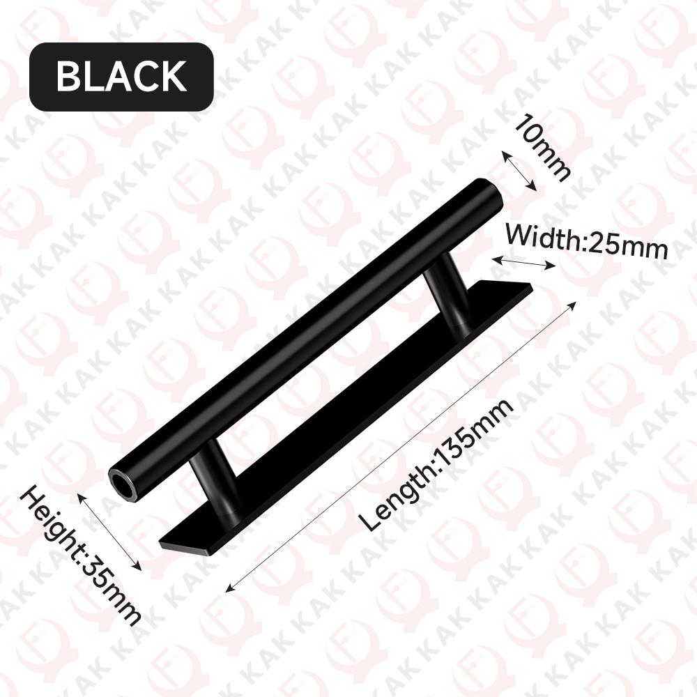 

KAK 15cm Silver Barn Door Handle Non-Punch Sliding Door Handle Pulls Black Kitchen Cabinet Handle Furniture Handle Door Hardware