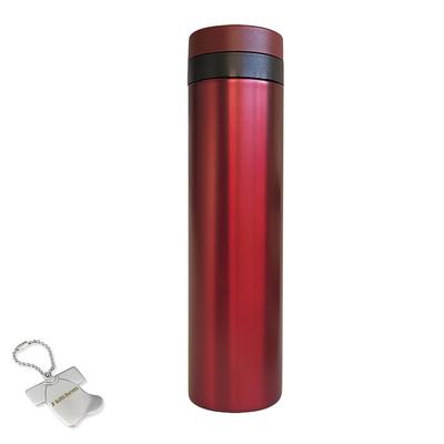 Bouteille d'eau en acier inoxydable garde au chaud ou double vide comprend l'étiquette d'origine Mug J-Kitchens, 600 ml, Froide, Isolée, Rouge,