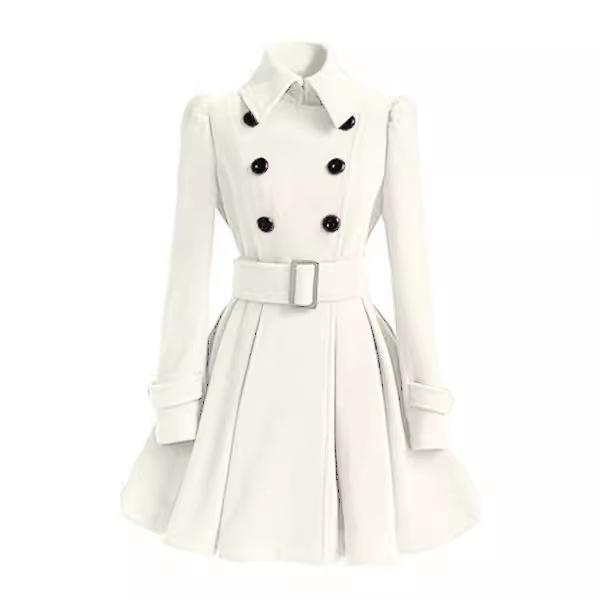 European and American Coats, Women's Slim-fitting Long Women's Woolen Coats, Belts, Woolen Coats, Women's
