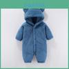 Baby Plush Romper With Hood For Newborns And Infants Safe Cotton Material