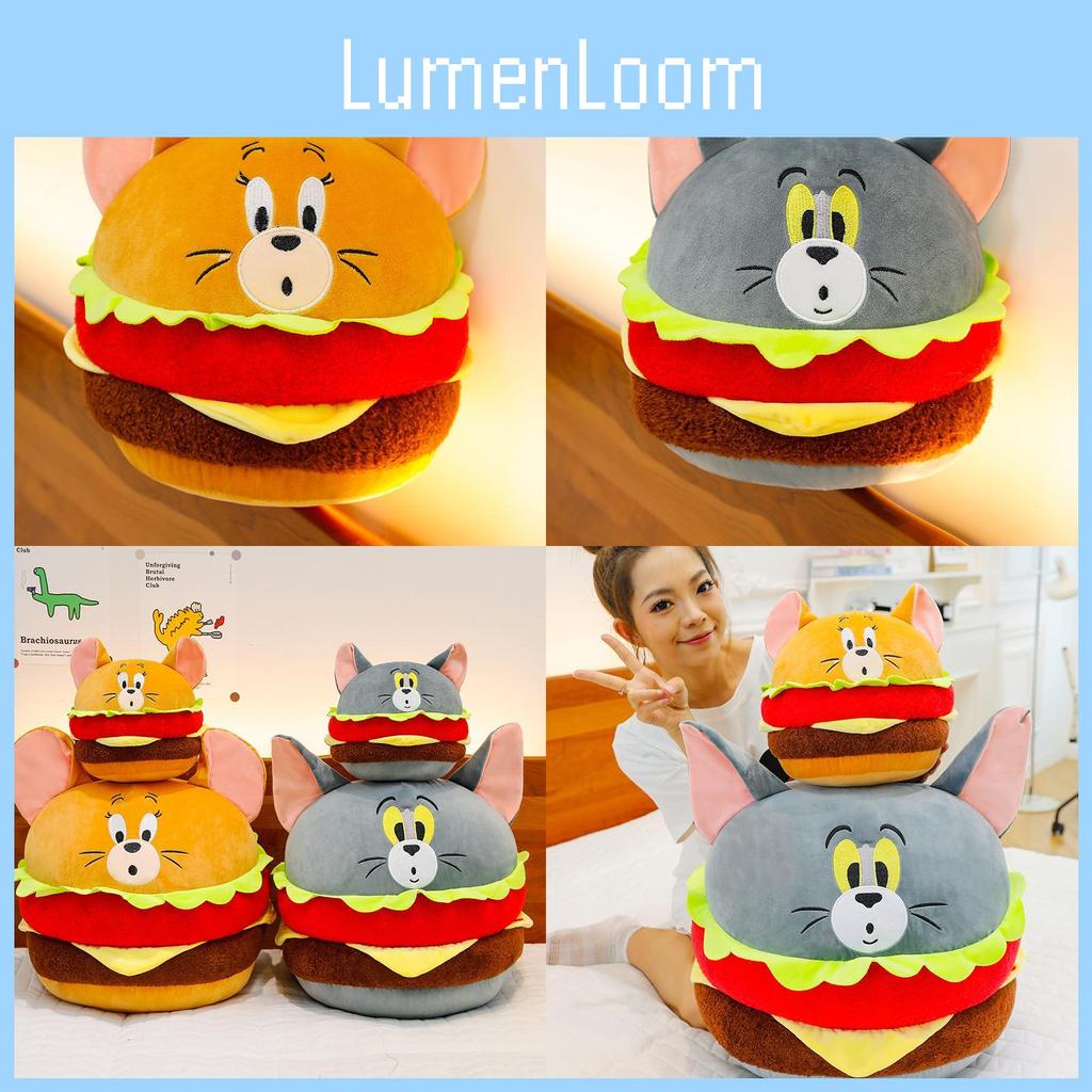 Tom Jerry And Giant Burger Plush Toy Creative Round Ball Kids Children Doll Gift