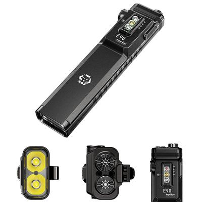 RovyVon E90 Wiederaufladbare EDC 3500 Lumen Flache Taschenlampe mit Näherungs-Notfall-Taschenlicht mit und Rotlicht Ideal für Inspektionen und Outdoor