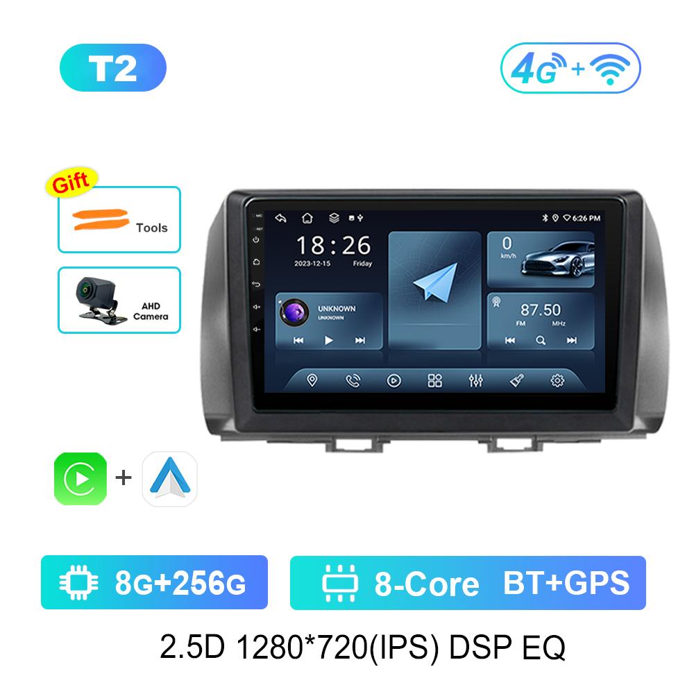 Car Radio Multimedia Player GPS Navigation DSP Stereo for Toyota bB 2 QNC20 2005 - 2016 QLED Screen Android OS Head Unit WiFi