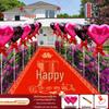 Outdoor Wedding Aisle Balloons - Double Happiness Yard Decorations