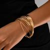 European American Style Metal Multi-layer Line Wrapping Irregular Bracelet for Women Personality Catwalk Wrist  Wholesale