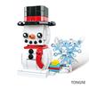 Single 1pcs Christmas Santa Claus Elk Snowman Tree Model Building Blocks Model Gift Toys for Children Xmas
