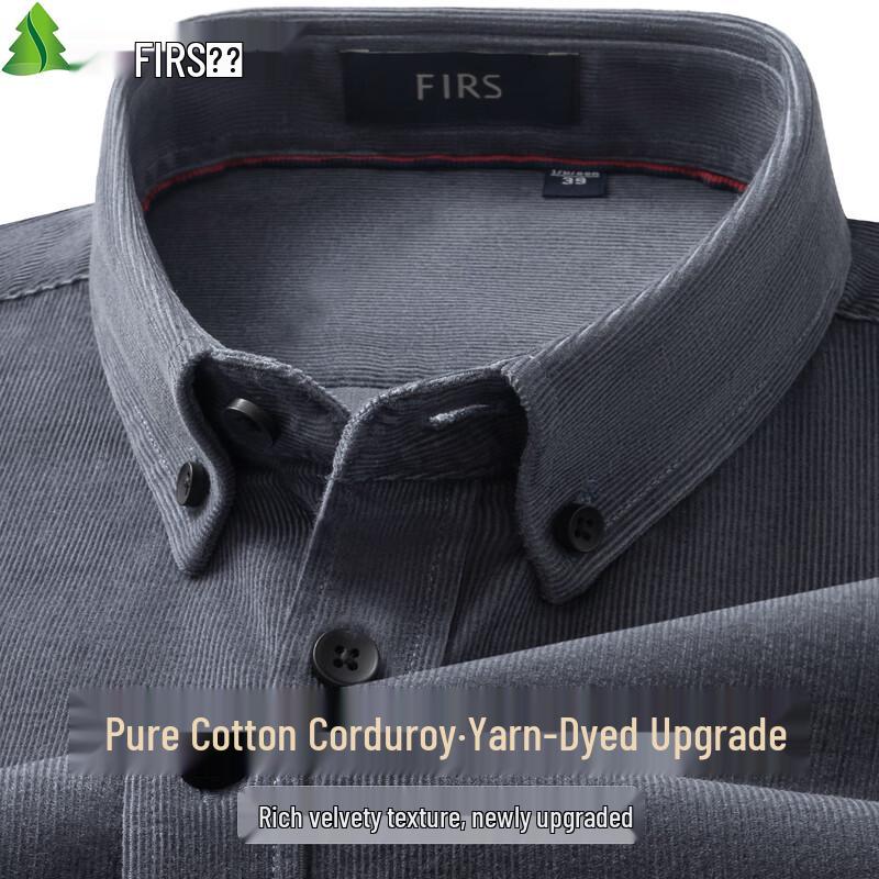 FIRS Men s Long-Sleeve Corduroy Casual Shirt 40