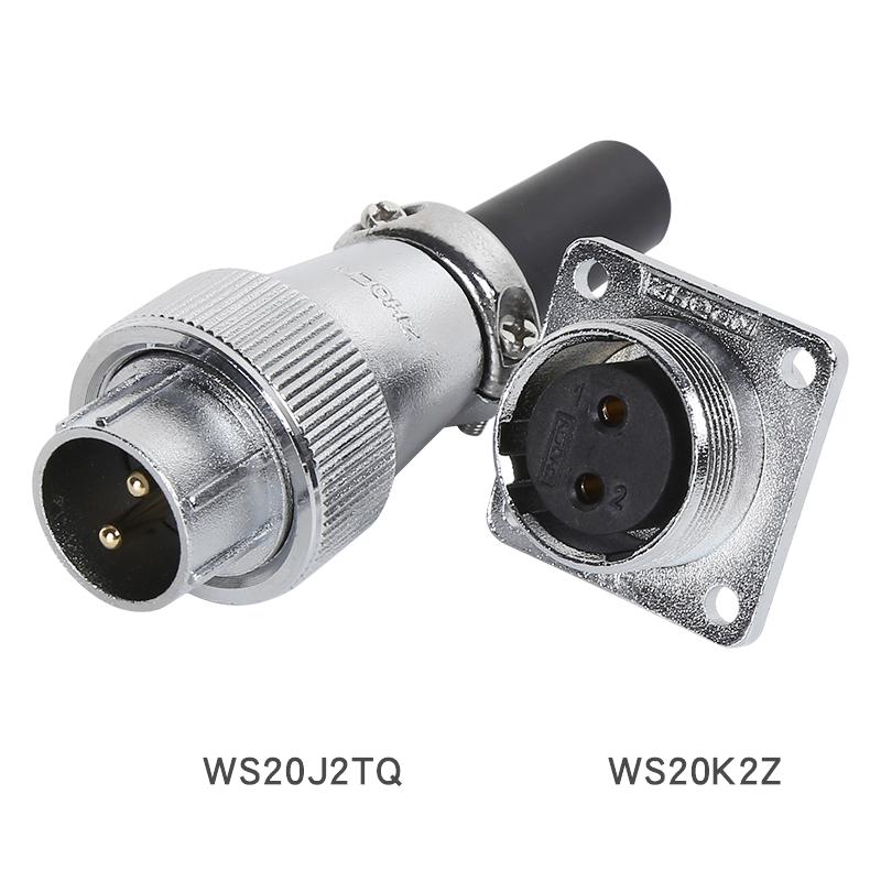 ZHQCN WS20 TQ+Z Waterproof Industry Socket Plug M20 Soldering Wire to Board Panel Mount Electronics Connector 2 3 4 5 7 9 12 Pin