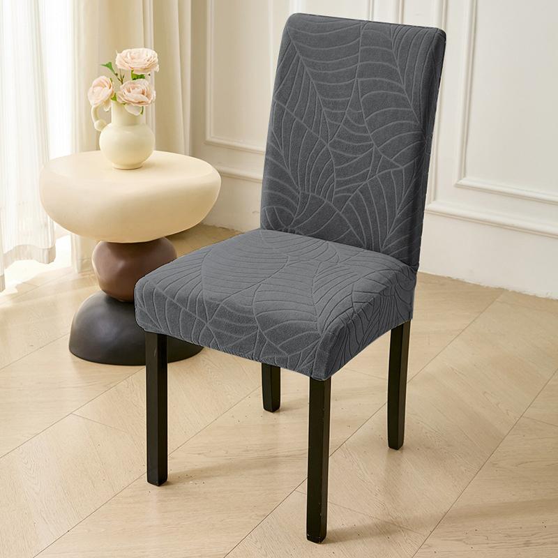 Jacquard Uni Stuhlbezug Schmutzabweisender Sitzbezug für Hochzeit Esszimmer Restaurant Büro Bankett Weicher Langlebiger Stuhlbezug