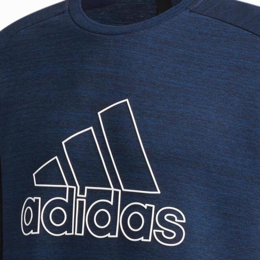 Adidas Logo Písmeno Sportovní Pulovr Dlouhý Rukáv Mikina Pánská Mikina Námořnická Modř CV6212