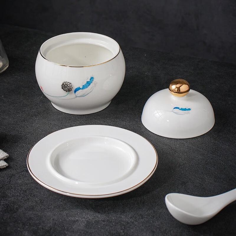 Ceramic Double Boiler Stew Pot with Lid